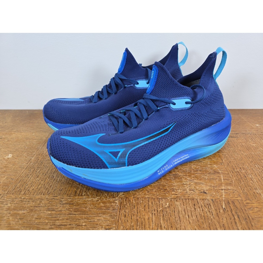 Mizuno Neo Vista Mens Size 8.5 Navy Blue Athletic Running Walking Shoes Sneakers